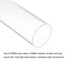sourcing map Clear Rigid Acrylic Pipe 54mm ID x 60mm