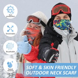 Multifunctional Tube Scarf, 12 Pieces, Elastic Printed Neckerchief, Headband, Seamless Headwear, Bandanas, Sports Neckerchief, UV Residence for Yoga, Running, Hiking, Motorcycle