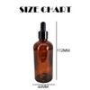 2PCS 100ml 3.4oz Empty Refillable Amber Glass Graduated Scale Dropping
