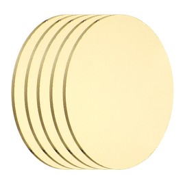 MECCANIXITY 5 Pcs Round Brass Plate, 60mm (2.36") Dia Brass Copper Sheets, 1mm H62 Brass Copper Plates for Crafts, DIY, Electrical Repairs, Industrial Use