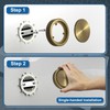 Fibetter Bathtub Overflow Cover 2-Screws on, 3.55" ABS Plastic Tub