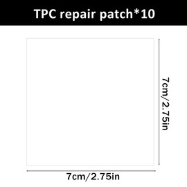 OUDQFCJ Aufblasbares Flicken-Reparaturset, selbstklebend wasserdicht TPU, Pool-Reparaturflicken, 3.5inch x 3.5 inch, transparenter Vinyl-Reparaturflicken für aufblasbaren Pool, Schwimmring, 10PCS