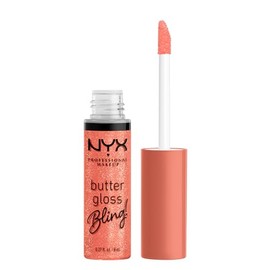 NYX Professional Makeup Butter Gloss Bling Tono Dripped Out (coral), 8ml - Brillo labial con un toque ligero de color y mucho brillo, labios hidratados, acabado suave y cremoso, fórmula vegana