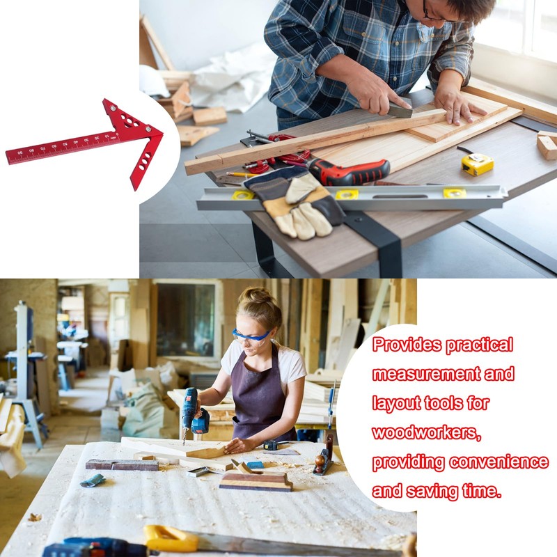 Bebochoi 90° Centre Finder, Centring Angle, Carpenter's Angle, 45° 90°