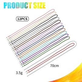 12 Pieces Of Colorful Glasses Cords, Sunglasses Lanyards, Fashionable And Simple Glasses Cords, Adjustable Glasses Cords, Sports Glasses Cords, Non-Slip Glasses Cords, Glasses Accessories