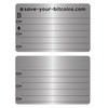 Save-Your-Bitcoins Private Key - Recovery Metal Plate Stainless Steel (V4A)