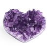 GUJOXILA Amethyst Crystal Heart Healing Crystals 1.6"-2" Cluster Geodes Raw