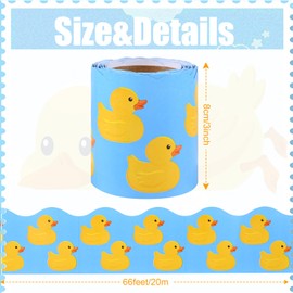 1 Rolls of Duck Bulletin Board Borders, Scalloped Classroom Borders, Quack Welcome Back Butterfly Frog Pattern Border Trim Stickers for Back to School Kindergarten Home Decor