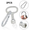 Shengxi Pack of 2 Metal Triangular Spanner 10 mm Silver