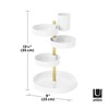 Umbra Pirouette Cosmetic Organizer, White/Brass
