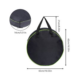 C100AE 40cm Large Car Hose Storage Bag With Double Carry Handle Zip EV Charging Cable Bag Camping Electric Hook Up Cable Tidy Reel Heavy Duty Cable Tidy Bag Car Charging Cable Storage Bag