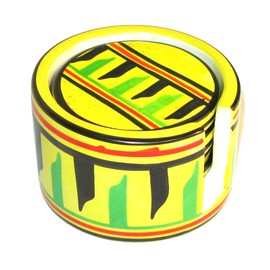 The Friendly Trading Co Hand Crafted Set of 6 Fair Trade Soapstone Wildlife Lion Elephant Hippo etc Coasters Kenya Lt Mauve Orange Blue Purple Kente Natural (Kente (multicolour))