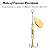 KTGCOZS Pack of 100 Brass Lure Bodies Fishing Inline Spinner
