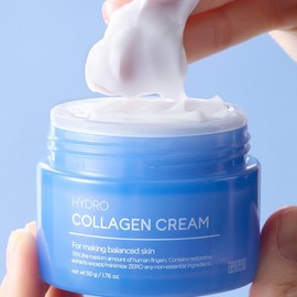 tenzero Hydro Collagen Cream – Korean Skincare, Deep Hydration & Firming Moisturizer with Hydrolyzed Collagen & Hyaluronic Acid – 50g / 1.76oz