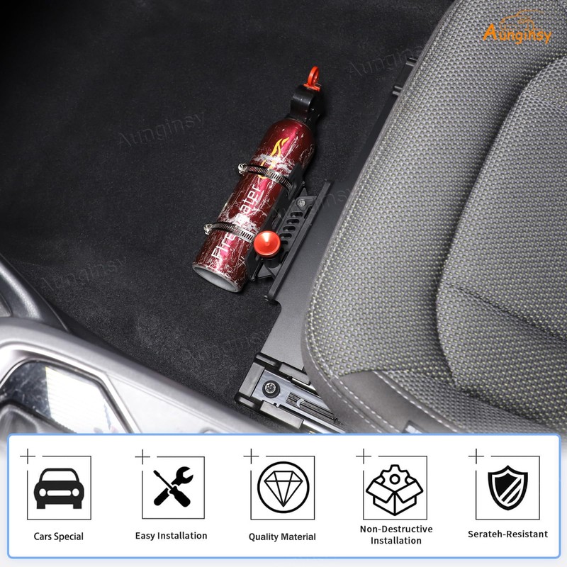 Car Co-Pilot Under Seat Quick Release Roll Bar Fire Extinguisher