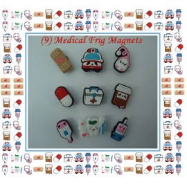 HandCrafted By "ME" Medical Magnets Doctor Frig Magnets Nurse Frig Magnets Stocking Stuffer (9) Mags