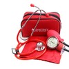 Kit Baumanómetro Aneroide + Estetoscopio Dúplex De Lujo (Rojo)