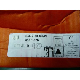 HILTI 40 HIlti 371826 HSL-3-SK M8/20 anchor systems, QTY 40