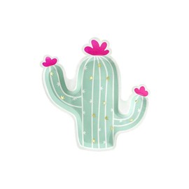 Luck and LUCK Cactus Paper Plates, Pack of 6