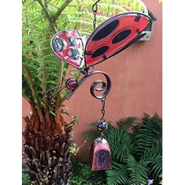 Ladybird Wing Butterfly Sun Catcher Wind Chime - Hanging Home Garden Decoration