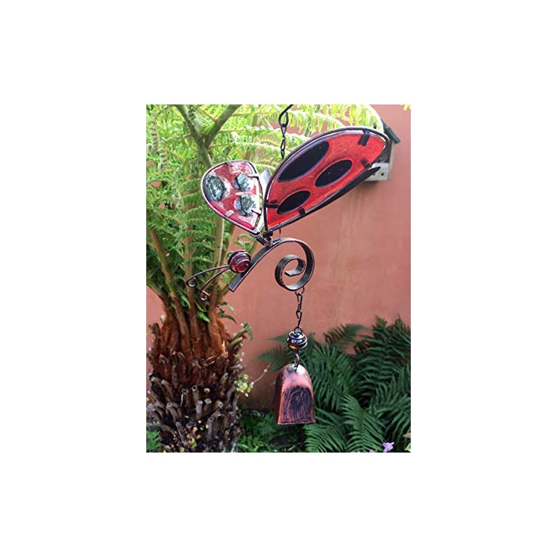 Ladybird Wing Butterfly Sun Catcher Wind Chime - Hanging Home