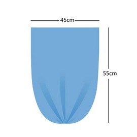 Saedy 4 Gallon Small Kitchen Trash Bags, 15 L Blue Garbage Bags, 120 Bags/ 6 Rolls