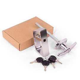 Shed Door Latch T-Handle Lock Kit with 4 Keys, BTEOBFY 4-1/2" Stem Storage Barn Shed Door Hardware Lock Set for Playhouses, Chicken Coops,Camper (Silver)