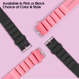 LuxVeno Wearable Wrist and Ankle Weights 1 lb set of 2, Ankle Weights for Women and Men, Wrist Weights for Pilates, Yoga and Walking Exercise, Office Workout and Home Gym Equipment. Adjustable Wristband and Bracelet for Hand, Leg, Wrist and Ankle - Pink