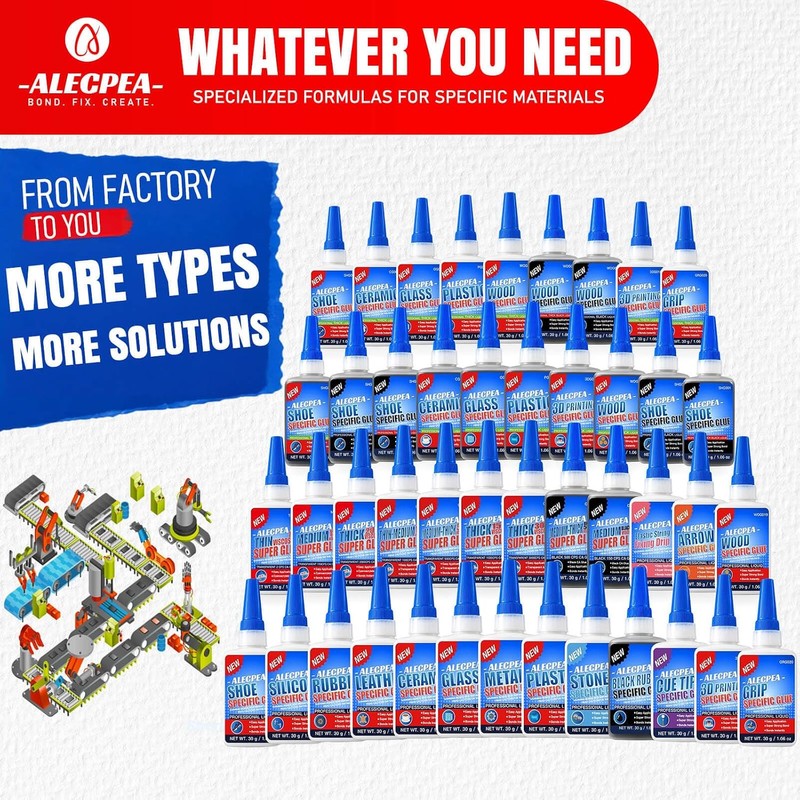 ALECPEA 30g Silicone Glue - Fast-Bonding & Weatherproof Adhesive for
