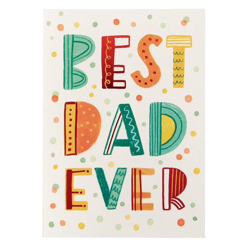 NIQUEA.D Father's Day Card, Best Dad Ever, Includes a Unique
