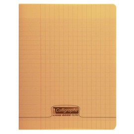 Clairefontaine Calligraphe 18128C Exercise Book 17 x 22 cm 48 Sheets French Ruling 90 g Orange Pack of 1