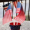 30 Pcs American Flags Small Flags On Sticks Hand Held