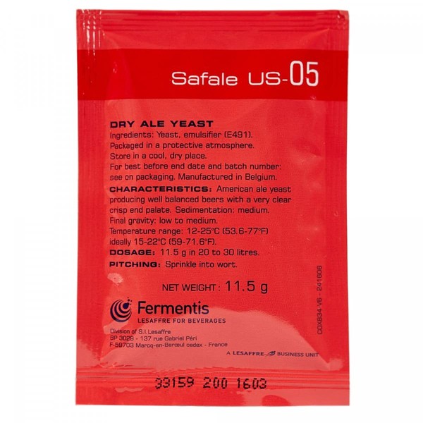 Fermentis Safale US-05 0. 0254lbs top-fermented Brewer's yeast Dry yeast