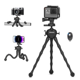 Jishane Compact Camera Tripod with One Key Operation for 360° Ball Head, Flexible Action Camera Tripod for GoPro Hero13/12, GoPro MAX, DJI OSMO Action 6/5 Pro/4/360/Nano, Insta360 X5/Ace Pro 2