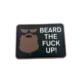 Beard The F**k Up Brown Airsoft Velcro PVC Patch