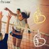 TEAMER Heart Volleyball Player Necklace Delicate Volleyball Pendant Fashion Sports