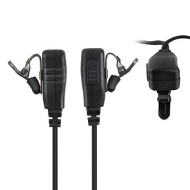 2 Wire Ptt Mic Earpiece Two Way Radio Headset for Motorola Walkie Talkie xpr 3300 3500 3300e 3500e(Black,Wired)