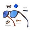 COCA TREE HD Mirrored Polarized Wood Sunglasses for Men and