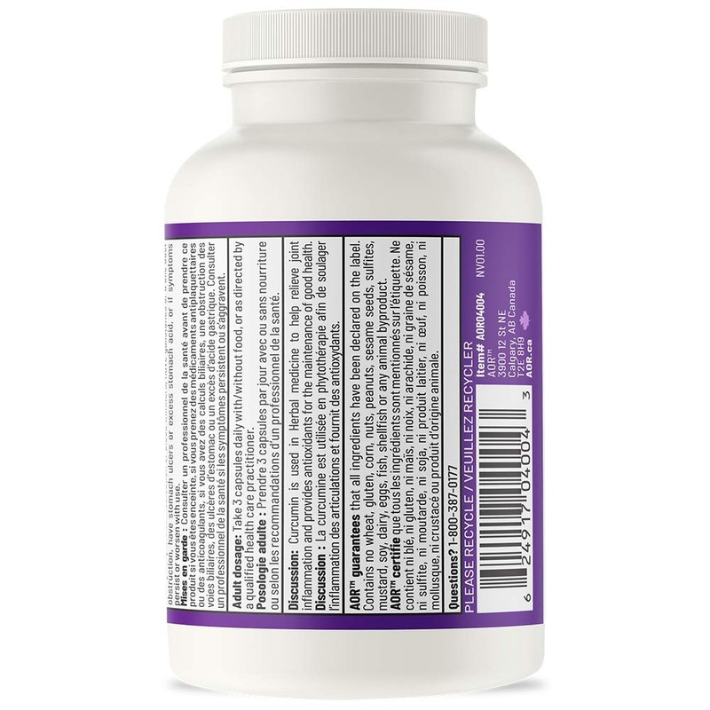 AOR - Curcumin-95-90 Capsules - Traditional Support for Joint Health