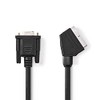NEDIS SCART Cable, SCART Male to VGA Female, Black, 2.0