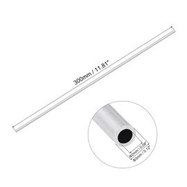 TOP-VIGOR 3Pcs 6063 Aluminum Round Tube, 3mm OD 2mm ID 300mm Length Seamless Aluminum Straight Tubing Metal Pipe for Industry DIY Projects
