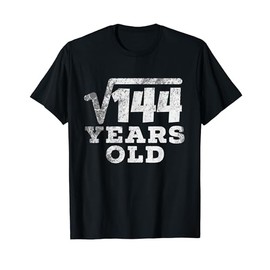 Vintage Square Root of 144: 12th Birthday 12 Years Old Tee