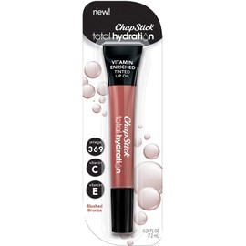 ChapStick Total Hydration Vitamin Enriched Blushed Bronze Tinted Lip Oil Tube, Lip Care - 0.24 Oz