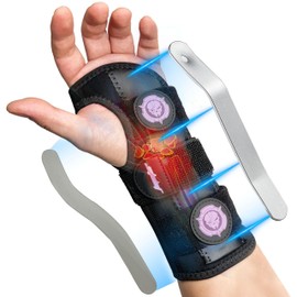 Neoprene Wrist Brace - Adjustable, Relieves Pain from Carpal Tunnel, Tendonitis, Arthritis & Sprains, Unisex, Day & Night Wear，Left hand,XS/S