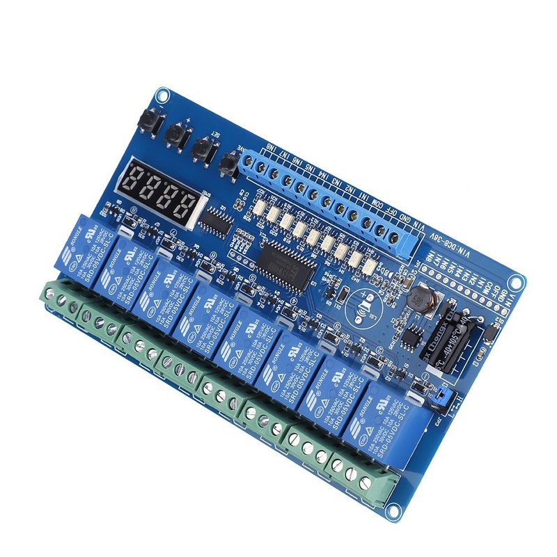 Multifunction Relay, 8-36V 8-Channel Multifunction Time Delay Relay Interface Board