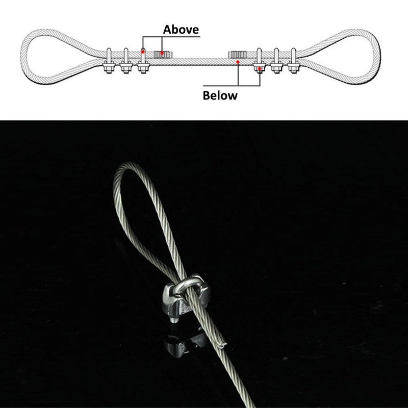 DYWISHKEY Pack of 10, 1/4 Inch M6 Stainless Steel Wire