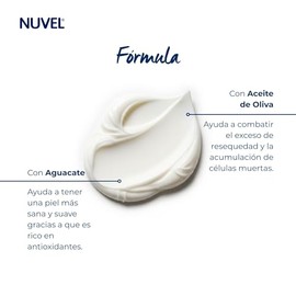 Nuvel Crema Corporal Facial Hidratante 750 Aceite Oliva Aguacate Suaviza Nutre Piel Seca