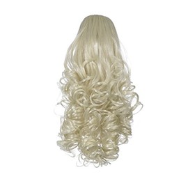 Love Hair Extensions Curly Drawstring Synthetic Hair Ponytail Colour 18 Ash Blonde 12 -inch