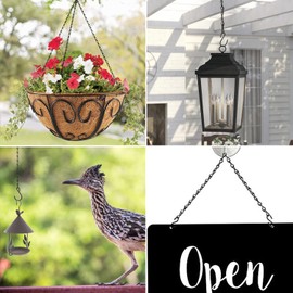 Windscreen4less 1 PC 4 ft Hanging Chain Hanging Hook Metal Hanger for Plants Basket, Lanterns, Bird Feeders, Decorative Ornaments