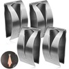 Boao 4 Pcs Self Adhesive Towel Hook Holder Grabber Stainless
